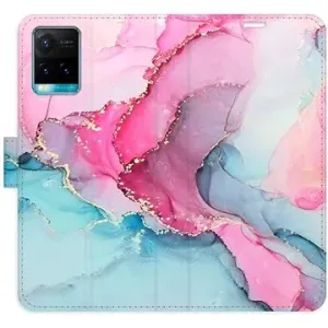 iSaprio flip puzdro PinkBlue Marble pre Vivo Y21/Y21s/Y33s