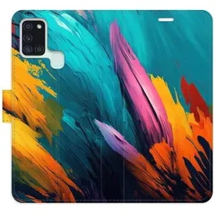 iSaprio flip puzdro Orange Paint 02 pre Samsung Galaxy A21s