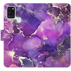iSaprio flip puzdro Purple Marble pre Samsung Galaxy A21s