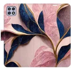 iSaprio flip puzdro Pink Leaves pre Samsung Galaxy A22 5G