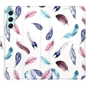 iSaprio flip puzdro Colorful Feathers pre Samsung Galaxy A34 5G