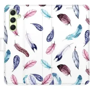 iSaprio flip puzdro Colorful Feathers pre Samsung Galaxy A54 5G
