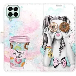 iSaprio flip puzdro Donut Worry Girl pre Samsung Galaxy M53 5G
