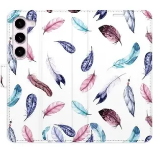iSaprio flip puzdro Colorful Feathers pre Samsung Galaxy S23 5G