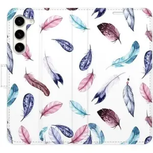 iSaprio flip puzdro Colorful Feathers pre Samsung Galaxy S23+ 5G