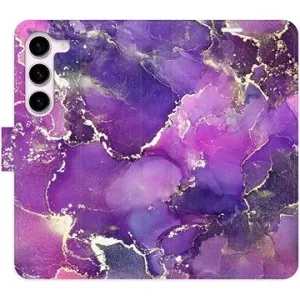 iSaprio flip puzdro Purple Marble pre Samsung Galaxy S23 5G