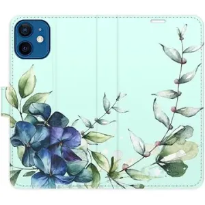 iSaprio flip puzdro Blue Flowers pre iPhone 12 mini