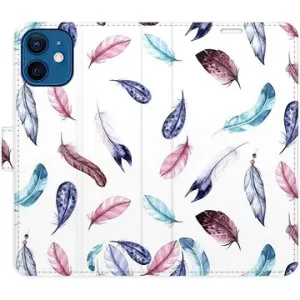 iSaprio flip puzdro Colorful Feathers na iPhone 12 mini