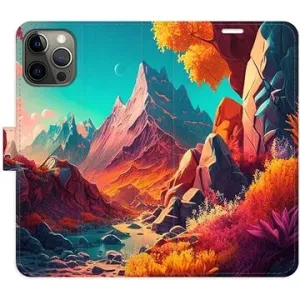 iSaprio flip puzdro Colorful Mountains na iPhone 12/12 Pro
