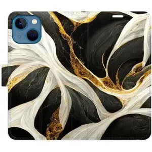 iSaprio flip puzdro BlackGold Marble pre iPhone 13 mini