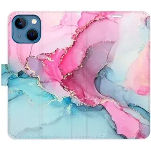 iSaprio flip puzdro PinkBlue Marble na iPhone 13 mini