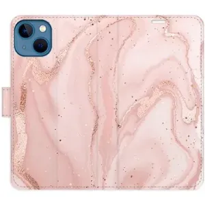 iSaprio flip puzdro RoseGold Marble pre iPhone 13
