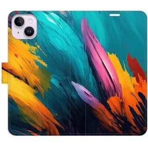 iSaprio flip puzdro Orange Paint 02 pre iPhone 14 Plus