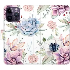 iSaprio flip puzdro Succulents Pattern pre iPhone 14 Pro Max