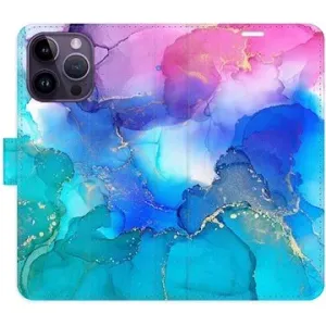 iSaprio flip puzdro BluePink Paint na iPhone 14 Pro Max