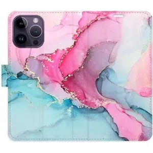 iSaprio flip puzdro PinkBlue Marble pre iPhone 14 Pro Max