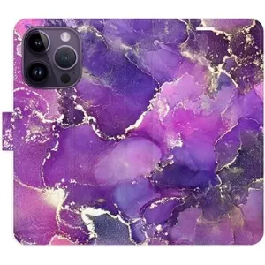 iSaprio flip puzdro Purple Marble na iPhone 14 Pro