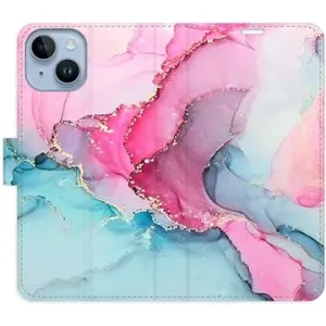 iSaprio flip puzdro PinkBlue Marble na iPhone 14