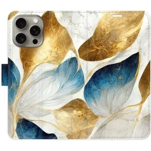 iSaprio GoldBlue Leaves pro iPhone 15 Pro Max