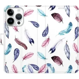 iSaprio flip puzdro Colorful Feathers pre iPhone 15 Pro