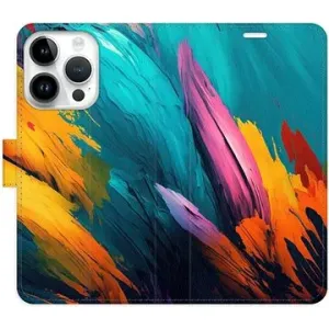 iSaprio flip puzdro Orange Paint 02 pre iPhone 15 Pro