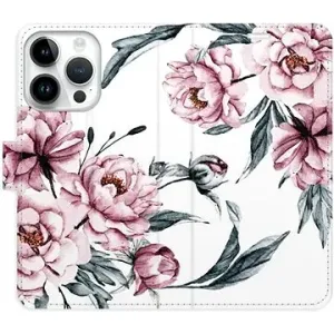 iSaprio flip puzdro Pink Flowers pre iPhone 15 Pro