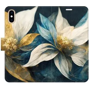 iSaprio flip puzdro Gold Flowers pre iPhone X/XS