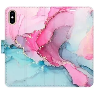 iSaprio flip puzdro PinkBlue Marble na iPhone X/XS