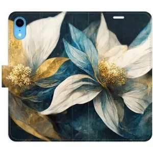 iSaprio flip puzdro Gold Flowers pre iPhone XR