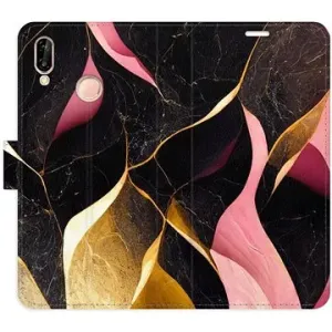 iSaprio flip puzdro Gold Pink Marble 02 na Huawei P20 Lite