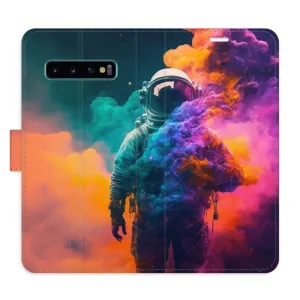 Flipové puzdro iSaprio - Astronaut in Colours 02 - Samsung Galaxy S10