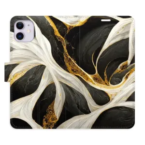 Flipové puzdro iSaprio - BlackGold Marble - iPhone 11