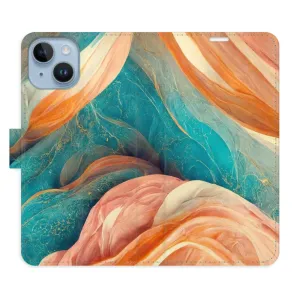 Flipové puzdro iSaprio - Blue and Orange - iPhone 14