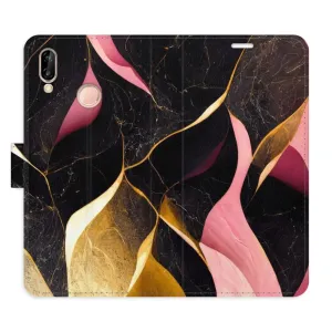 Flipové puzdro iSaprio - Gold Pink Marble 02 - Huawei P20 Lite