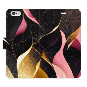 Flipové puzdro iSaprio - Gold Pink Marble 02 - iPhone 6/6S