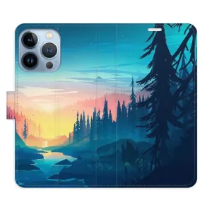 Flipové puzdro iSaprio - Magical Landscape - iPhone 13 Pro