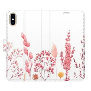 Flipové puzdro iSaprio - Pink Flowers 03 - iPhone X/XS