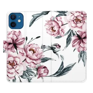 Flipové puzdro iSaprio - Pink Flowers - iPhone 12 mini