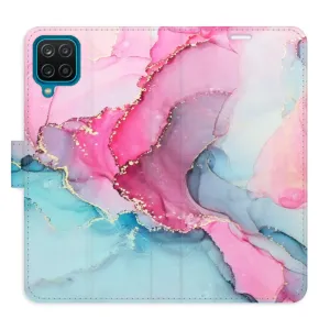 Flipové puzdro iSaprio - PinkBlue Marble - Samsung Galaxy A12