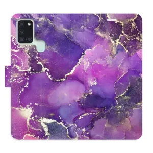 Flipové puzdro iSaprio - Purple Marble - Samsung Galaxy A21s