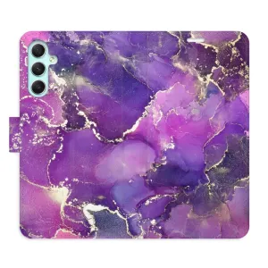 Flipové puzdro iSaprio - Purple Marble - Samsung Galaxy A34 5G