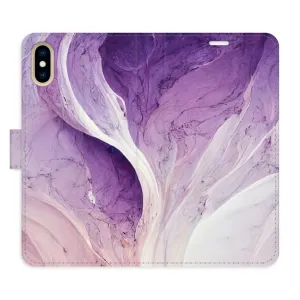 Flipové puzdro iSaprio - Purple Paint - iPhone X/XS