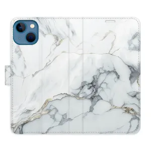 Flipové puzdro iSaprio - SilverMarble 15 - iPhone 13