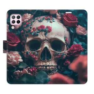 Flipové puzdro iSaprio - Skull in Roses 02 - Huawei P40 Lite