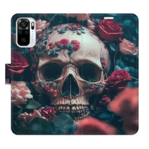 Flipové puzdro iSaprio - Skull in Roses 02 - Xiaomi Redmi Note 10 / Note 10S