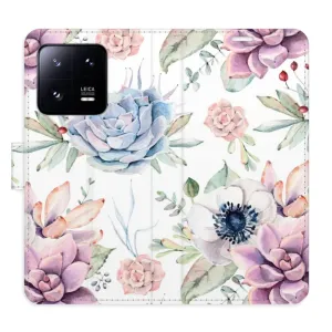 Flipové puzdro iSaprio - Succulents Pattern - Xiaomi 13 Pro