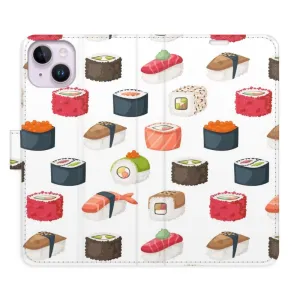 Flipové puzdro iSaprio - Sushi Pattern 02 - iPhone 14 Plus