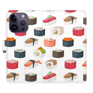 Flipové puzdro iSaprio - Sushi Pattern 02 - iPhone 14 Pro