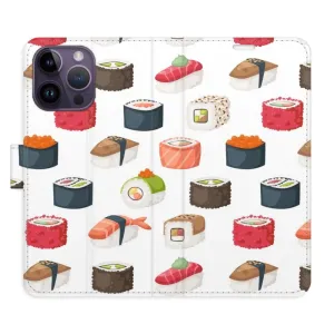 Flipové puzdro iSaprio - Sushi Pattern 02 - iPhone 14 Pro Max
