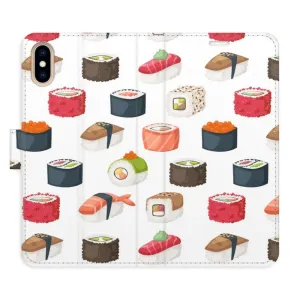 Flipové puzdro iSaprio - Sushi Pattern 02 - iPhone X/XS